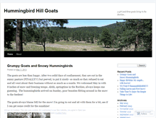 Tablet Screenshot of hummingbirdgoats.wordpress.com