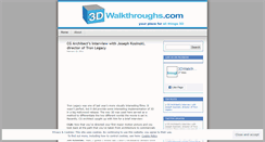 Desktop Screenshot of 3dwalkthroughs.wordpress.com