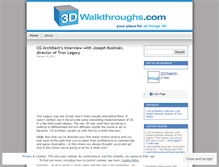 Tablet Screenshot of 3dwalkthroughs.wordpress.com