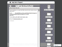 Tablet Screenshot of helpweretrapped.wordpress.com