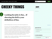 Tablet Screenshot of cheekythings.wordpress.com