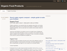 Tablet Screenshot of organicfoodproducts.wordpress.com
