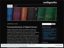 Tablet Screenshot of nettiquette.wordpress.com