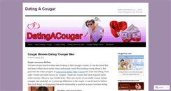 Desktop Screenshot of datingacougar.wordpress.com