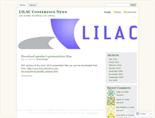 Tablet Screenshot of lilacconference.wordpress.com