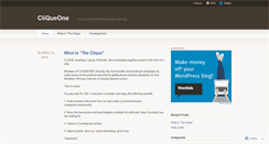 Desktop Screenshot of cliqueone.wordpress.com