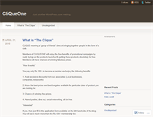 Tablet Screenshot of cliqueone.wordpress.com