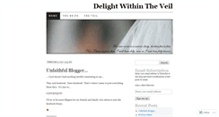 Desktop Screenshot of delightwithintheveil.wordpress.com