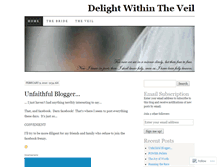 Tablet Screenshot of delightwithintheveil.wordpress.com