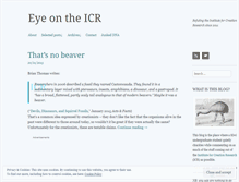 Tablet Screenshot of eyeonicr.wordpress.com