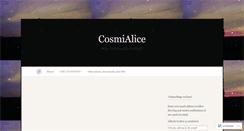 Desktop Screenshot of cosmialice.wordpress.com