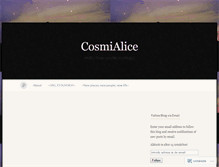 Tablet Screenshot of cosmialice.wordpress.com