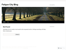 Tablet Screenshot of fatiguecity.wordpress.com