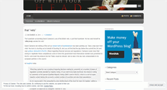 Desktop Screenshot of offwitheirheads.wordpress.com