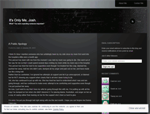 Tablet Screenshot of itsonlymejosh.wordpress.com