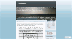 Desktop Screenshot of crispseptember.wordpress.com