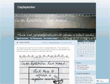 Tablet Screenshot of crispseptember.wordpress.com