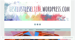 Desktop Screenshot of leselustleseliebe.wordpress.com