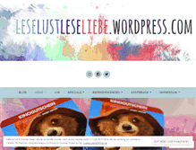 Tablet Screenshot of leselustleseliebe.wordpress.com