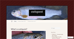 Desktop Screenshot of cuttquest.wordpress.com