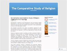 Tablet Screenshot of comparativestudyofreligion.wordpress.com