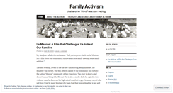 Desktop Screenshot of familyactivism.wordpress.com