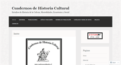 Desktop Screenshot of cuadernosdehistoriacultural.wordpress.com