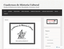 Tablet Screenshot of cuadernosdehistoriacultural.wordpress.com