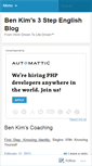 Mobile Screenshot of benkimcoach.wordpress.com