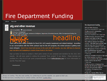 Tablet Screenshot of firedeptfunding.wordpress.com