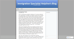 Desktop Screenshot of immigrationspecialisthelpline.wordpress.com