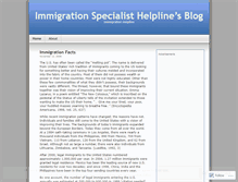 Tablet Screenshot of immigrationspecialisthelpline.wordpress.com