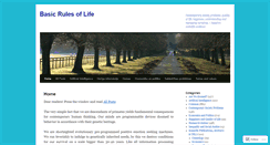 Desktop Screenshot of basicrulesoflife.wordpress.com