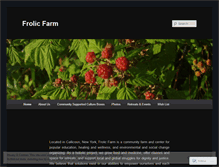 Tablet Screenshot of frolicfarm.wordpress.com