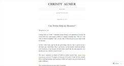 Desktop Screenshot of christyiaumer.wordpress.com