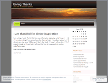 Tablet Screenshot of givingthanks.wordpress.com