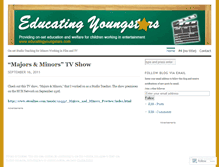 Tablet Screenshot of educatingyoungstars.wordpress.com