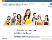 Tablet Screenshot of coalitionforstudentloanrelief.wordpress.com