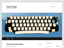 Tablet Screenshot of clarecopy.wordpress.com