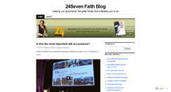 Desktop Screenshot of 24sevenfaith.wordpress.com