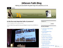 Tablet Screenshot of 24sevenfaith.wordpress.com
