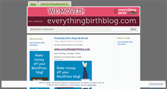 Desktop Screenshot of everythingbirth.wordpress.com