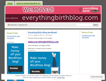 Tablet Screenshot of everythingbirth.wordpress.com