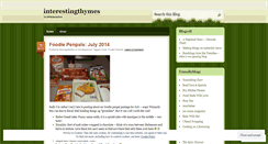 Desktop Screenshot of interestingthymes.wordpress.com