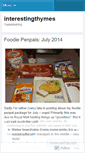 Mobile Screenshot of interestingthymes.wordpress.com