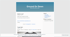 Desktop Screenshot of groundondown.wordpress.com