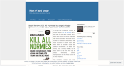 Desktop Screenshot of nonvisedvoce.wordpress.com
