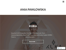 Tablet Screenshot of aniapawlowska.wordpress.com