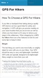 Mobile Screenshot of gps4hikers.wordpress.com