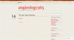 Desktop Screenshot of angieology365.wordpress.com